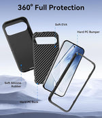 Pixel 9/9 Pro Case, Military Grade Drop Protection, Stand, Black