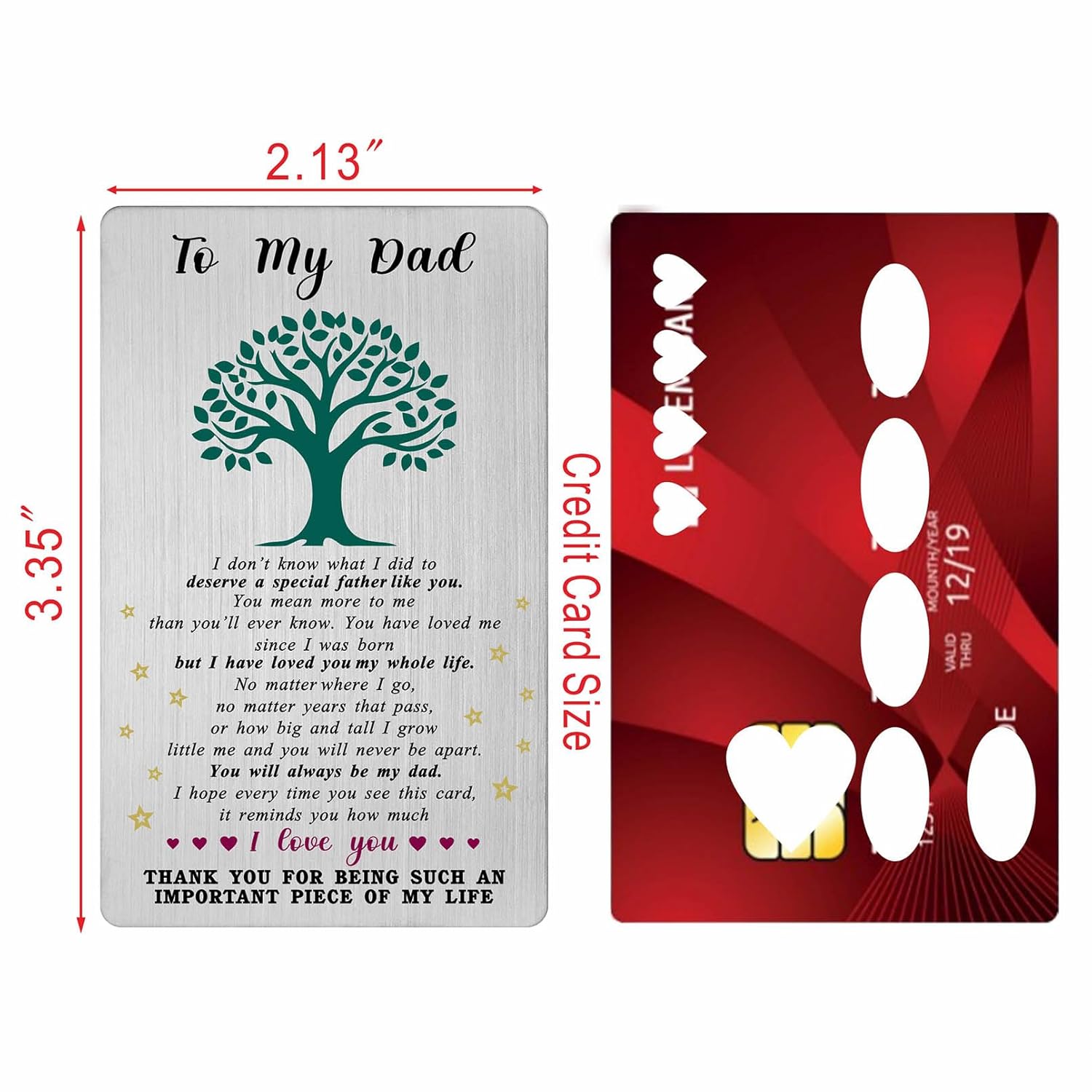 Dad Valentine'S Day Card, Gifts For Dad Birthday Easter Father'S Day Wedding Card From Daughter Son