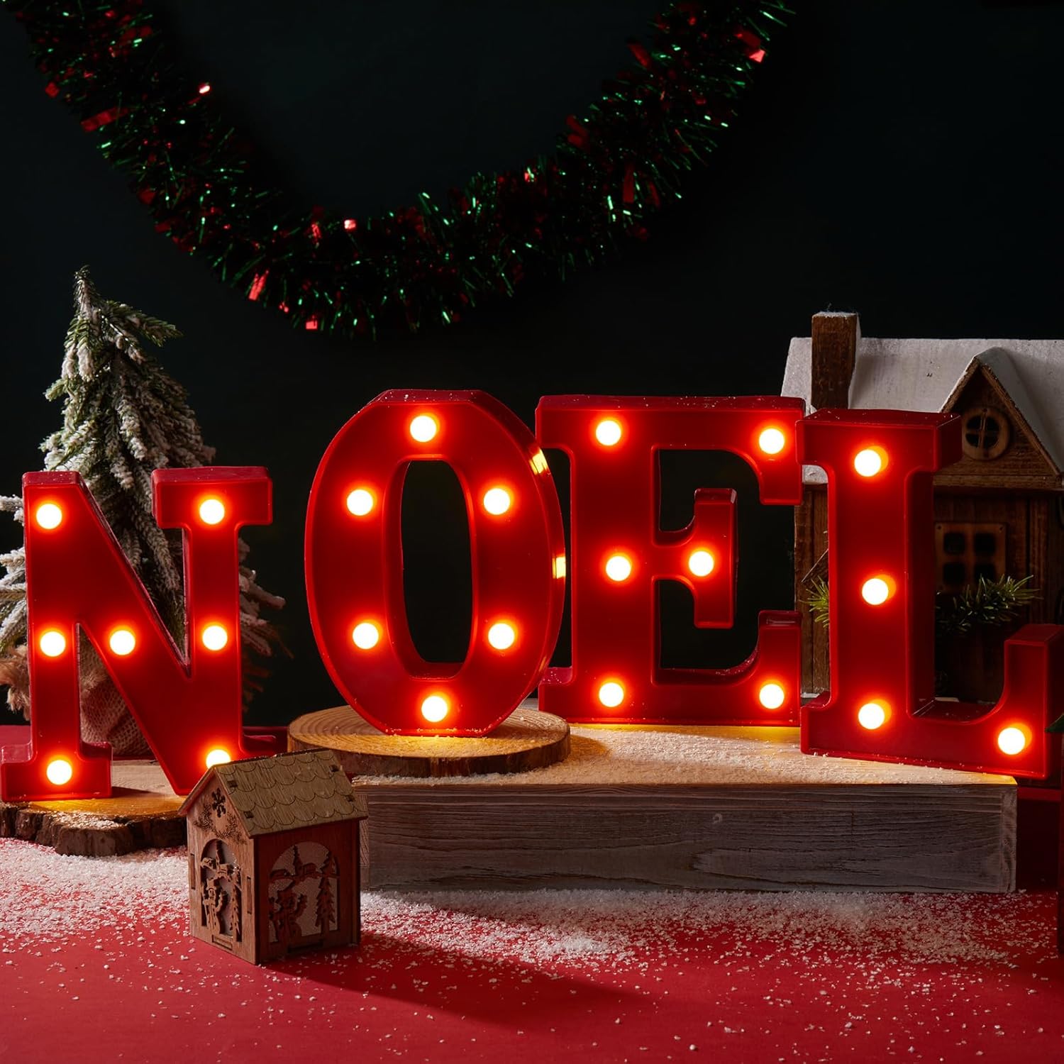 Christmas Led Letter Lights Sign Table Decoration Christmas Light Up Letters Battery Powered Letter For Home Bar Christm