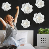 Purple Paper Flowers 5Pcs Tissue Paper Flowers 3D Flower Wall Decor Violet White Lilac Pom Paper Flowers Party Wall Backdrop Decoration Birthday Bridal Baby Shower Wedding Decor (White)