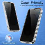 2-Pack Privacy Screen Protector for Samsung S25 5G, Anti-Spy, Tempered Glass, Fingerprint ID