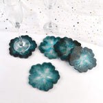 Silicone Resin Molds, 1Pcs Large Resin Tray Mold And 5Pcs Coaster Molds For Resin Casting, Flower Shape Epoxy Resin Casting Molds For Diy, Home Decoration, Table Wine Tray-6 Pcs