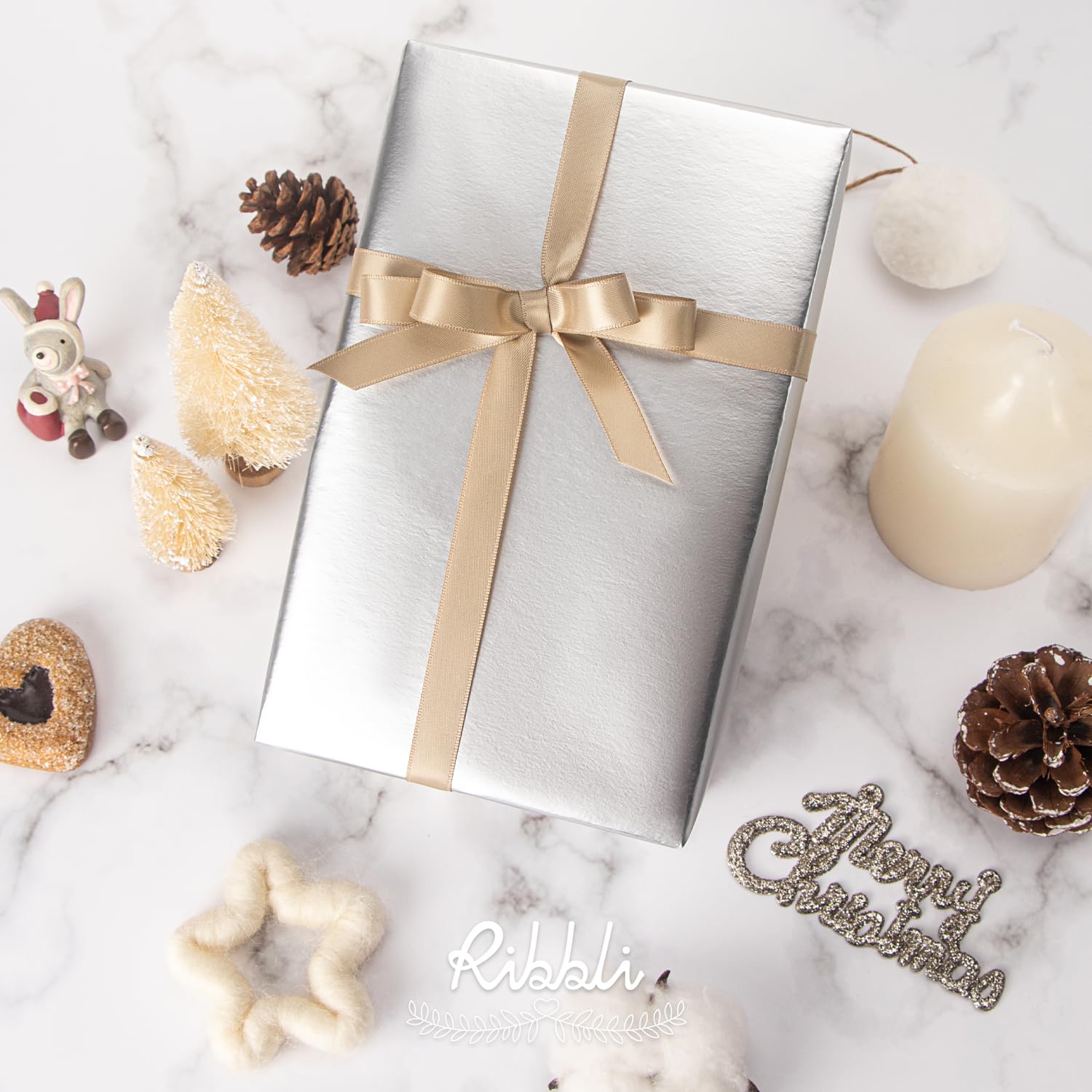 Silver Metallic Wrapping Paper Matte Silver Solid Color Paper Perfect For Birthday Christmas Baby Shower Wedding Valentine'S Day- 17 Inch X 394 Inch(33Feet)