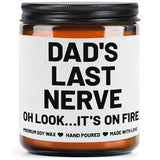Gifts For Dad, Funny Fathers Day Christmas Birthday Gifts For Dad From Daughter Son, Sandalwood Juniper Scented Funny Candle Gift For Stepdad Daddy Grandpa Him