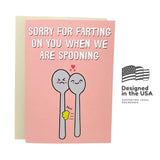 Funny Valentines Day Cards | Birthday Card For Him Her | Anniversary Cards For Husband Little Spoon Fart Card