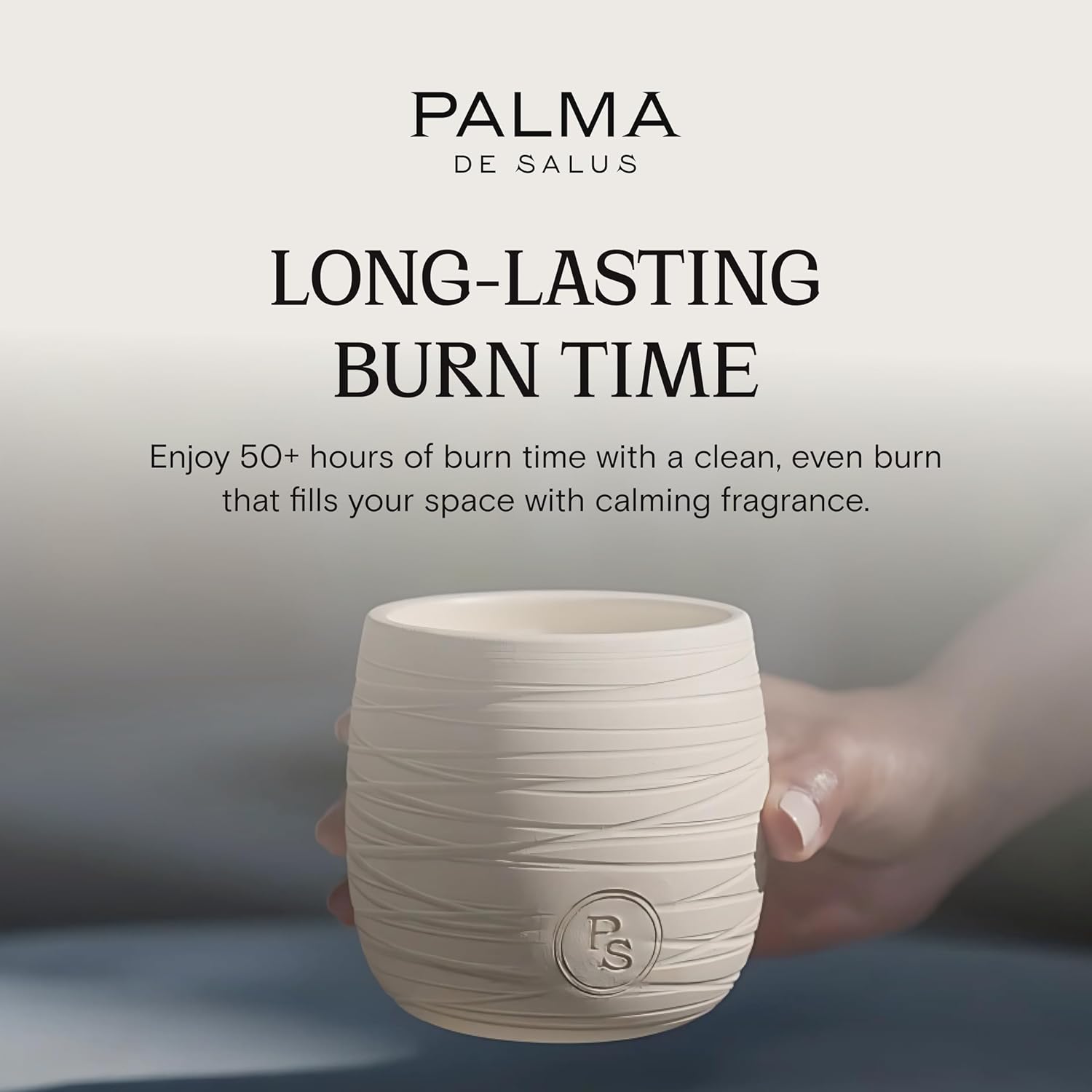 Hand-Poured Candle (Sweet Neroli) |100% Natural Cocosoy Wax, Vegan, Paraffin-Free & Palm-Oil-Free | Ceramic Vessel Handmade In Dubai | 50-Hour Burn Time