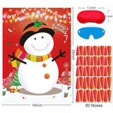 Pin The Nose On The Snowman Christmas Party Games For Kids Xmas Holiday New Year Game Favors Birthday Party Supplies - 80 Nose Stickers