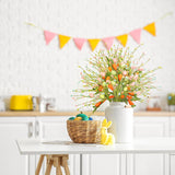 Easter Decorations, 6 Pcs Artificial Easter Stems With Easter Eggs And Berries, Easter Egg Twig Branches For Floral Arrangement, Easter Home Decor For Flower Arrangement