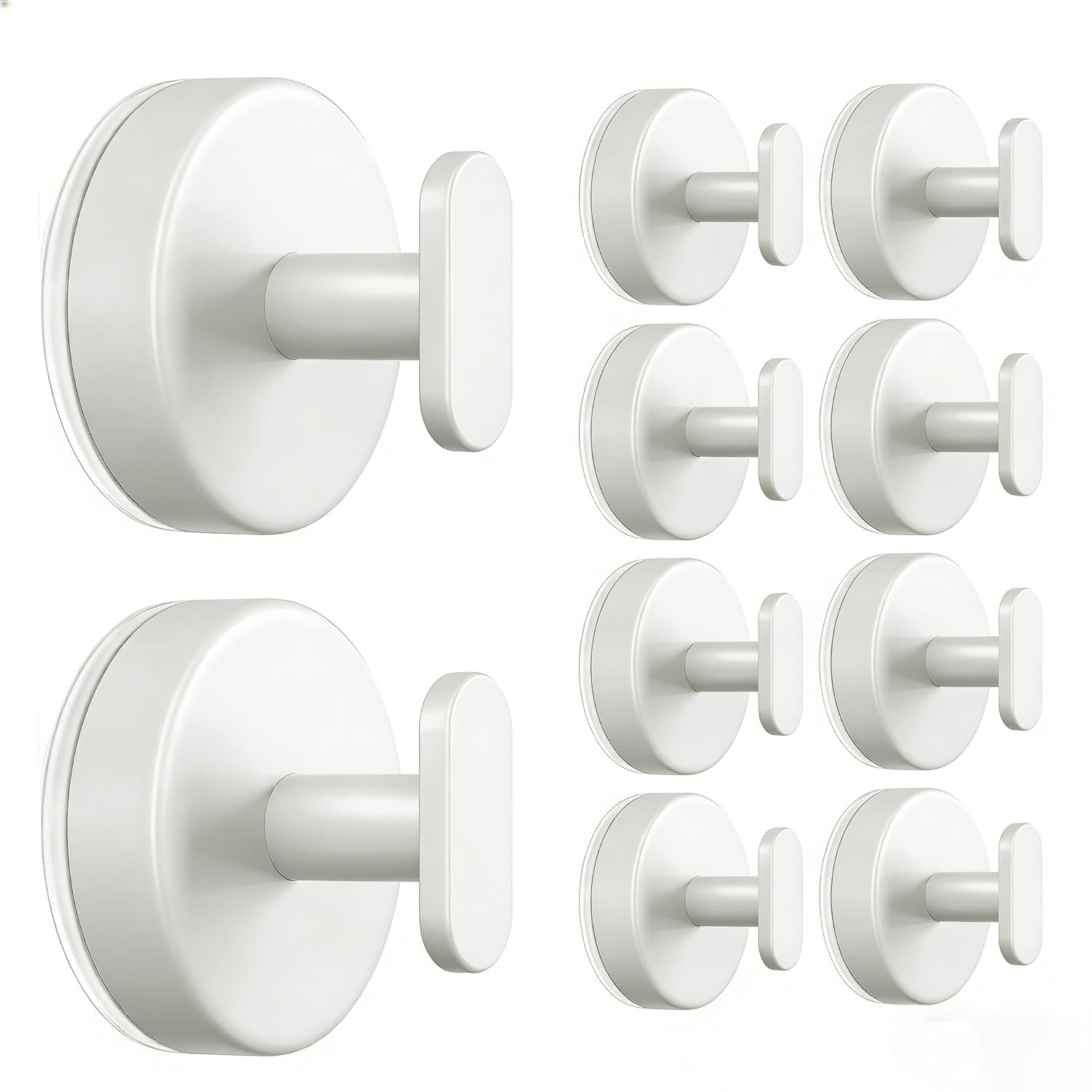 Suction Cup Hooks For Shower: 15 Lb Strong Wall Hanger For Bathroom, Front Door, Glass, Window, Rv, Holder For Towel, Christmas Wreath, Coat, Loofah, Waterproof & Reusable, Cream White 10-Pack