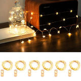 6 Packs 6.6Ft 20 Leds Star Fairy Lights Battery Operated,Mini Star String Lights,Waterproof Twinkle Starry Light For Diy