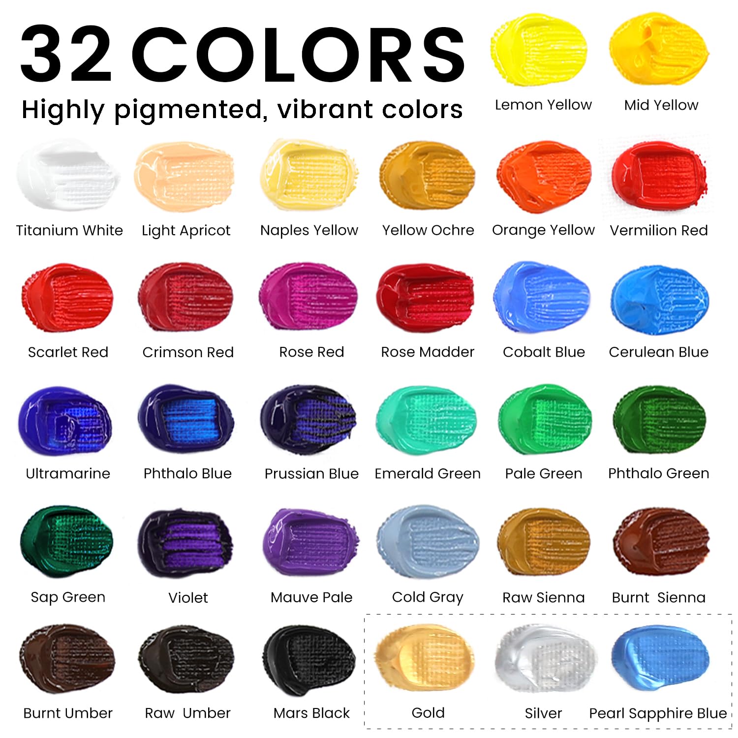 Acrylic Paint Set For Adults & Kids, 69 Pcs Canvas Painting Kits, 32 Colors Acrylic Paint (22Ml),Table Easel,Brushes,Canvas, Art Painting Supplies Kit For Students,Artists,Beginners