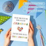 Funny Pregnancy Card For Grandma, Baby Born Announcement Card From Grandson Or Granddaughter (The Best Thing Is My Baby Having You As A Great Grandma)