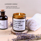 Funny Retirement Gift For Woman Men, Best Friend Birthday Candle For Women Work Bestie, Coworker Leaving Gift For Farewell, Lavender Candles Gifts For Christmas