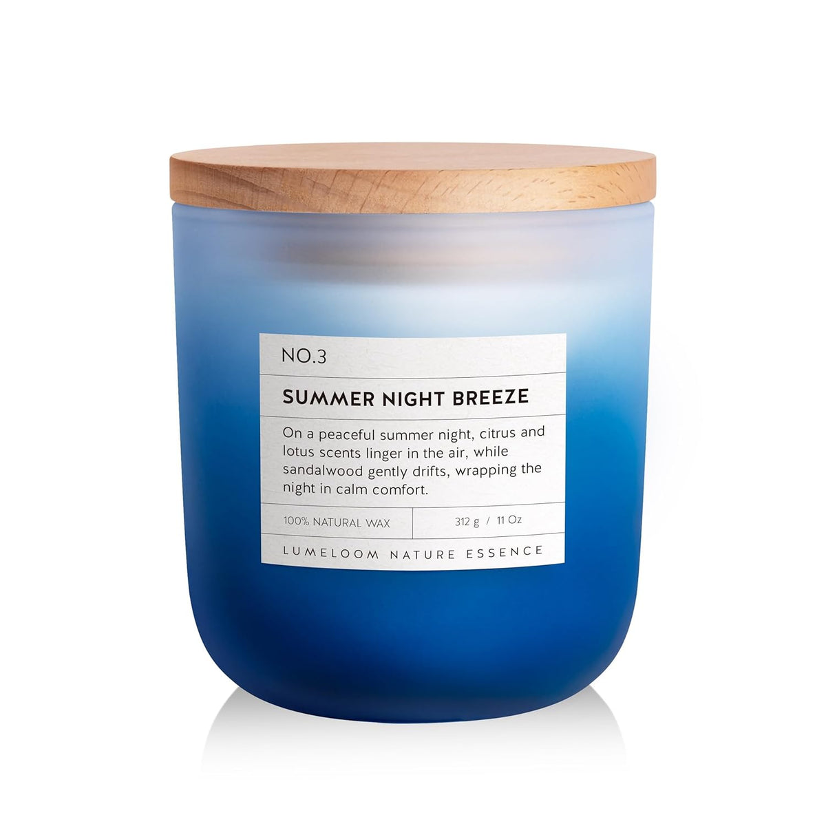 Summer Night Breeze Scented Candle, 11Oz Aromatherapy Soy Wax Candles For Home Scented, Fruits, Flower, Wood Scent, Long Burning Time, Gifts For Women, Men, Friend, Relaxation & Stress Relief