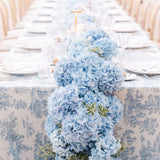 Baby Blue Hydrangea Artificial Flowers 3Pcs Lifelike Faux Hydrangea Real Touch Fake Flowers For Home Wedding Christmas Office Party Living Room Decoration,22Inch
