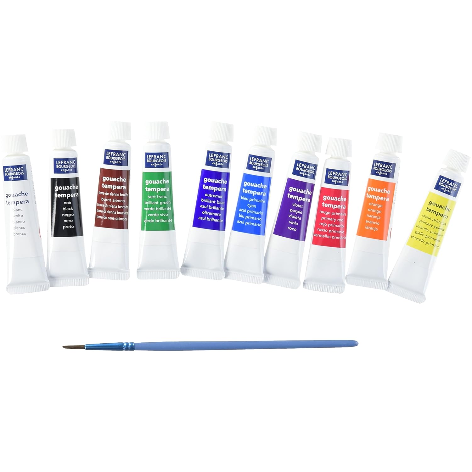 Lefranc & Bourgeois Gouache Tubes Of Paint Set, Multi-Colour, Multicoloured, College Box - 10 Farben