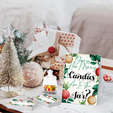 Christmas Games - How Many Are In The Jar, 1 Game Sign + 50 Guessing Cards, Christmas Party Game And Activity For Christmas Baby Shower, Christmas Party Decorations Sdj01