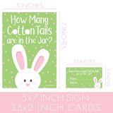 Spring Game For Classroom Parties, How Many Cotton Tails In The Jar Easter Party Game, Bunny Brunch (Sign With Cards)