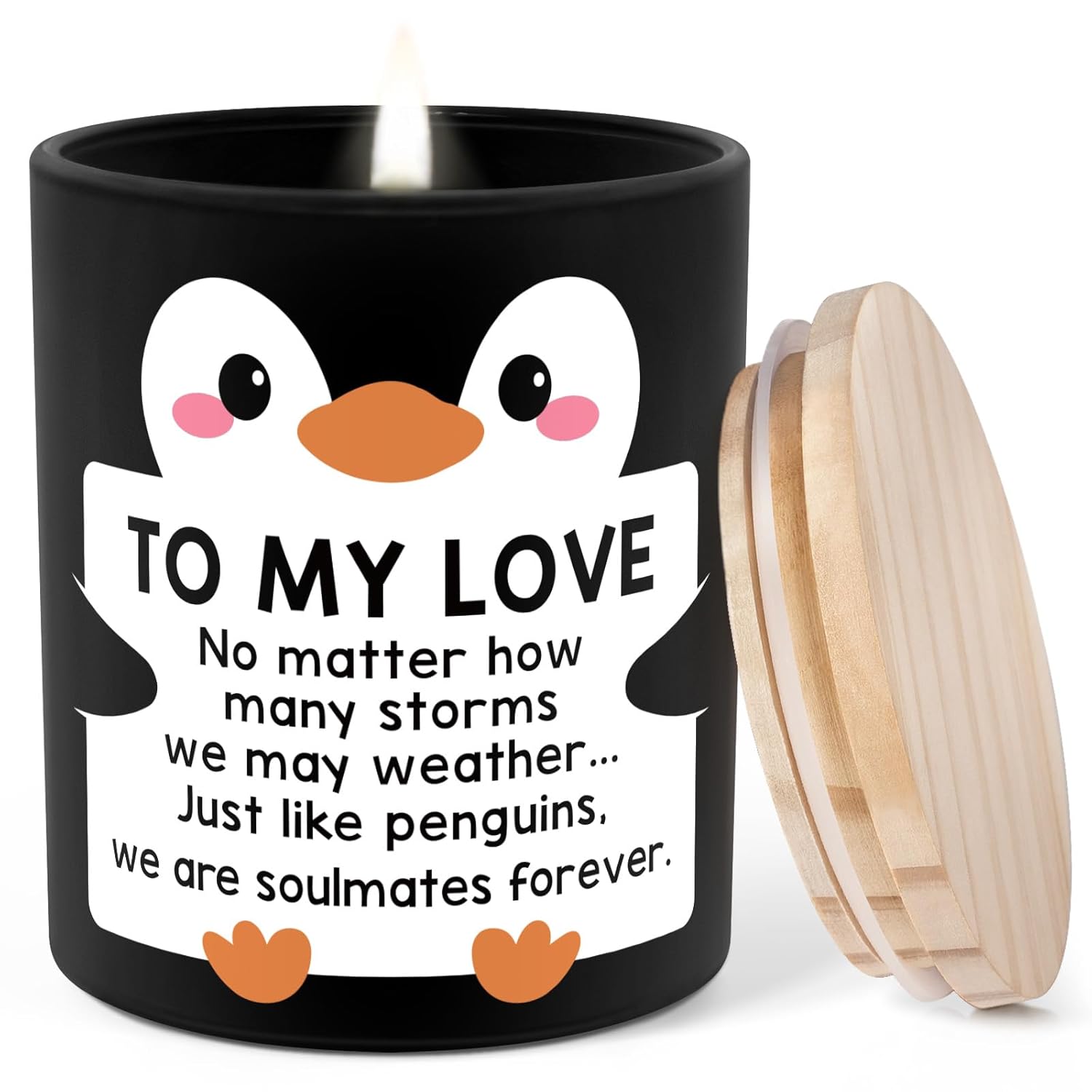 Valentines Day Gifts For Him Her, To My Love Penguin Candle 10Oz, Romantic Anniversary Birthday Gifts For Boyfriend Girlfriend Husband Wife, I Love You Couple Gift, Soy Wax Scented Candles
