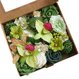 Sage Green Artificial Flowers Combo Set - Silk Roses Orchid Hydrangea For Wedding Bouquets, Diy Bridal Flower Arrangements, Wedding Table Centerpieces For Receptions, Green Flowers For Home Decor