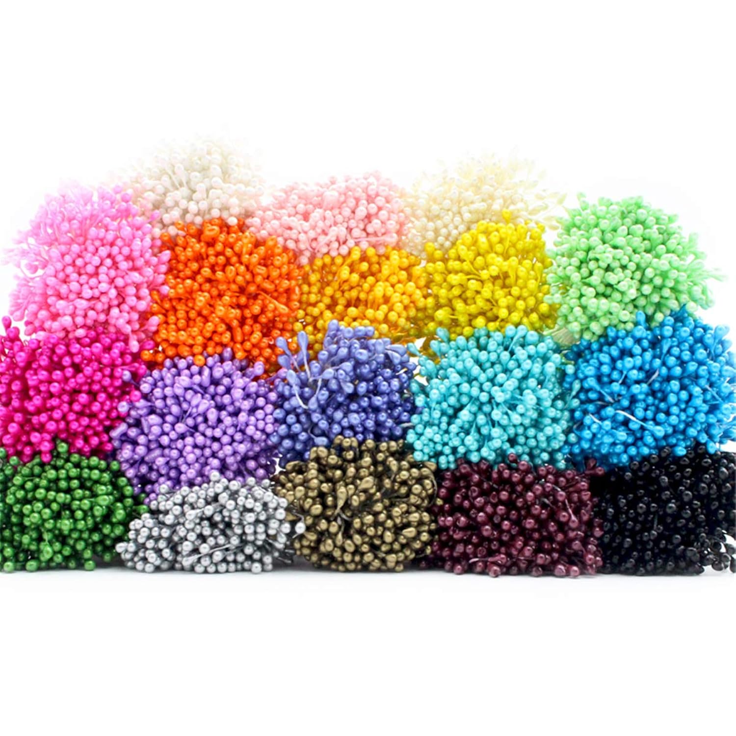 900Pcs Mini Flower Stamen Pistil Wedding Decoration Diy Artificial Cards Flowers Stamen, 1Mm