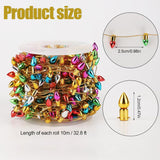 2Pcs Christmas Miniature String Lights, 65.6 Feet Fake Lights, Dollhouse Accessories Gingerbread House Decor Mini Decora