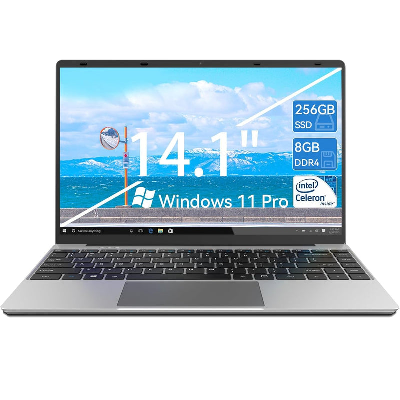 14.1 Inch Laptop, 8Gb Ram 256Gb Ssd, Win 11 Laptop With Intel Celeron N4020C(U