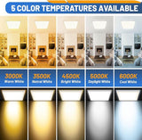 6 Pack 2x2 LED Flat Panel Lights 60W 7200LM 5CCT Dimmable Drop Ceiling Light Fixtures