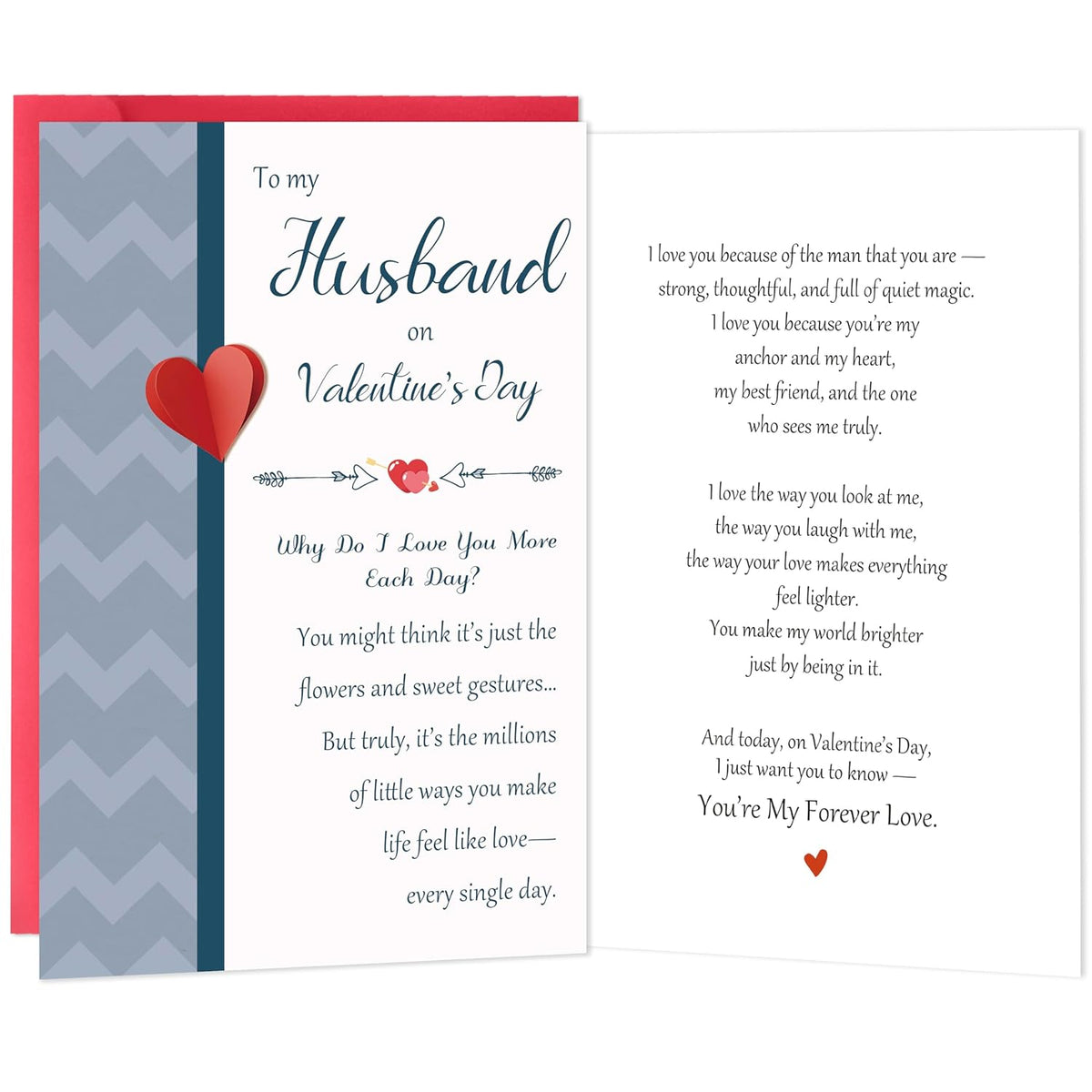 Husband Valentines Day Card, Romantic Valentines Day Cards Gifts For Husband From Wife, Funny Valentine'S Day Gifts For Him