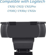 Webcam Cover for Logitech C920/C922/C930e, Protect Lens & Security, Black