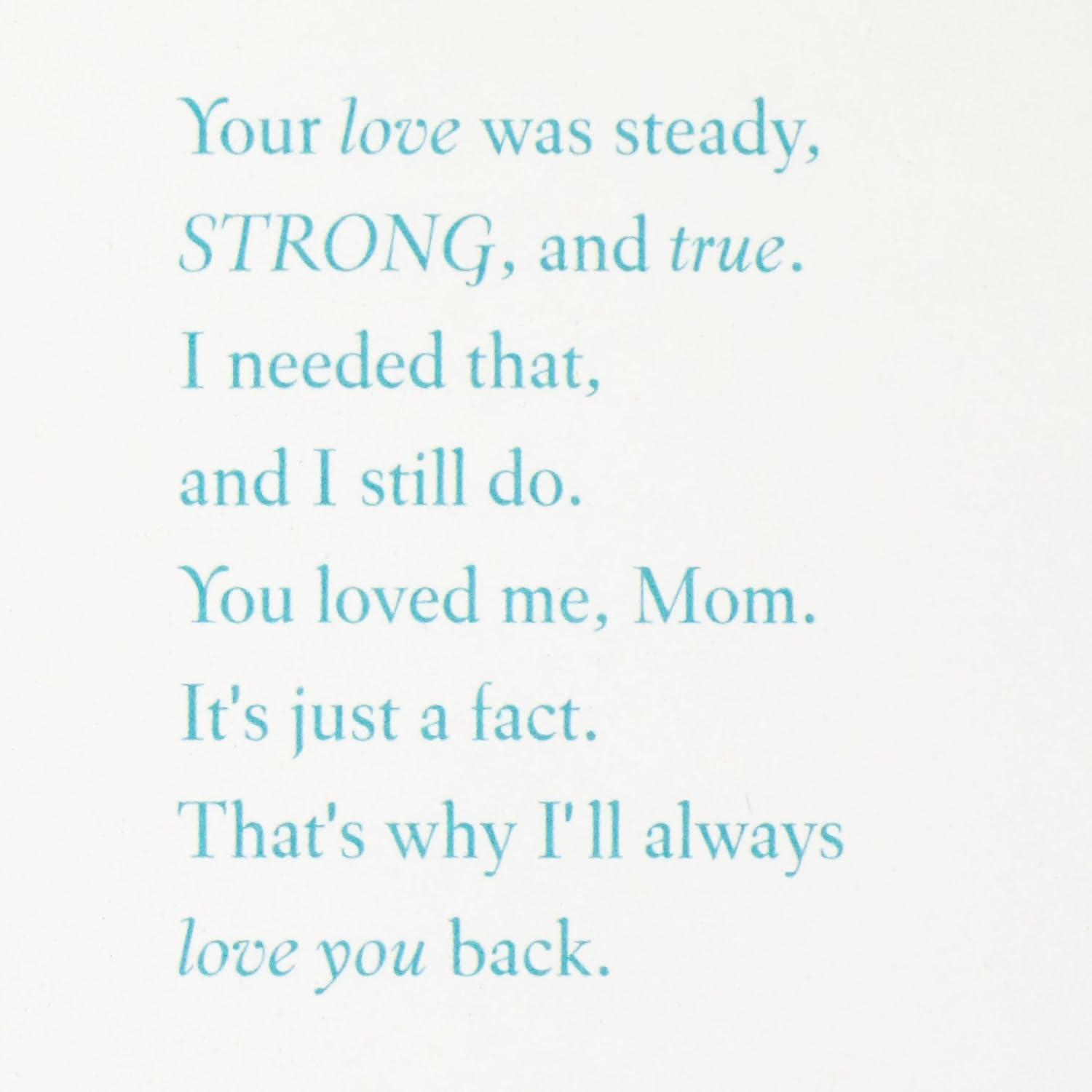 Hallmark Mother's Day Card (Mother's Love) for Birthday or Thank You for Mom