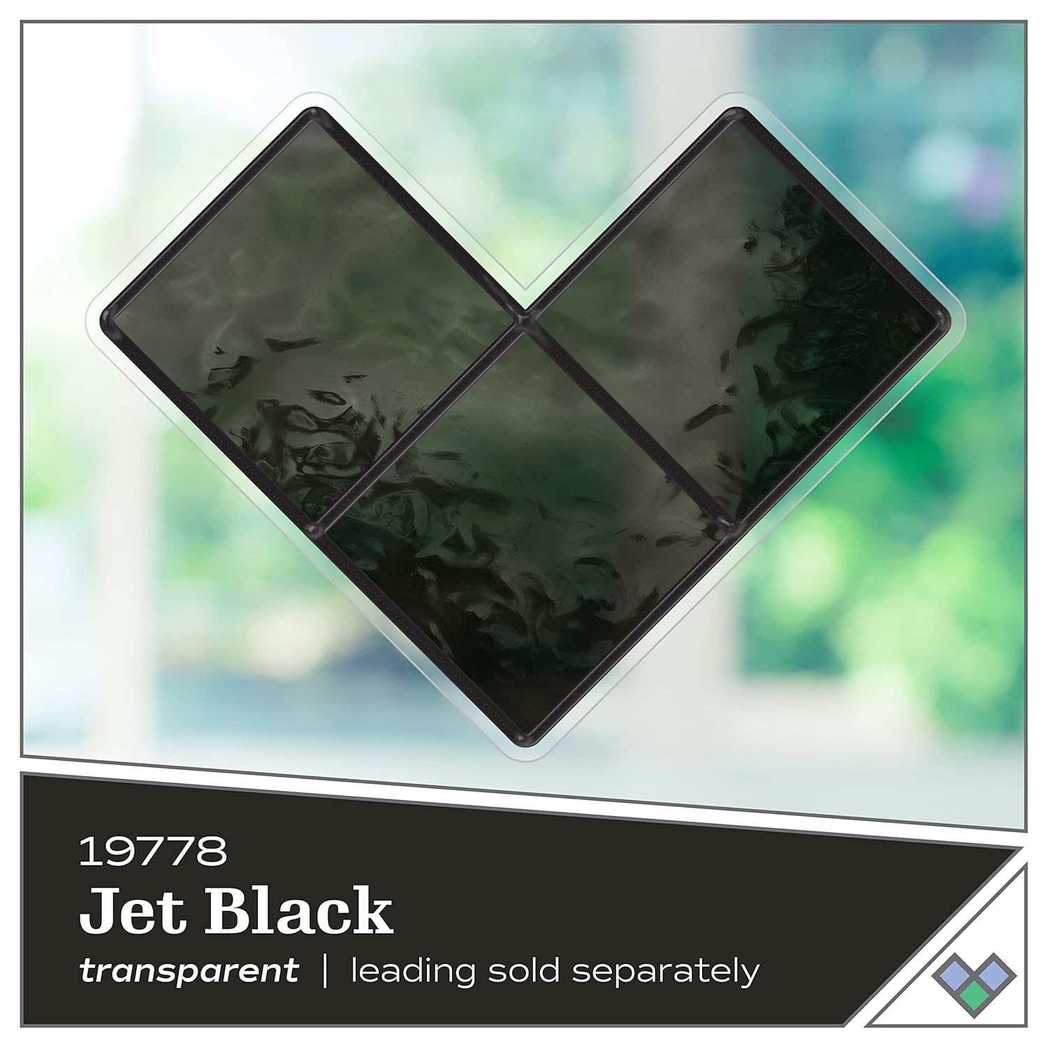 Gallery Glass, Jet Black Stained Glass 2 fl oz Brilliant Smooth Finish Paint, Perfect for Easy to Apply DIY Arts and Crafts, 19778