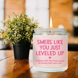 Promotion Candle Gifts For Women At Work, Smells Like You Just Leveled Up Candle, Job Promotion Congratulations Gifts, Funny Congrats Gift For Coworker Gamer Friend Family Boss Teachers Nurses-49