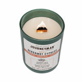 Journeyman Collection Candle, 15Oz, Wooden Wick, Bergamot Cypress, Large Painted Jar