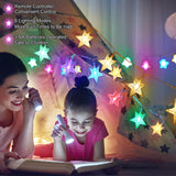 Lampdream 25Ft 50Leds Battery Powered Star Fairy Lights, 8 Modes Warm White Color Changing Led Star String Lights For Wedding, Christmas, Birthday, Halloween, Mother Day