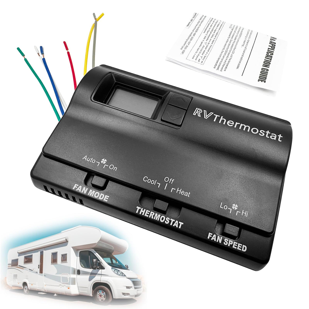 83303862 Rv Digital Thermostat, Heat/Cool T-Stat Wall Thermostat Fit For Coleman Mach 8330-336 337 338 339 368 386 Air Conditioner 83303362