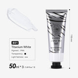 Titanium White Oil Paint, 3 * 50 Ml Largetubes, Professional Oil Based Paint With High Saturation, Creamy Texture, And Consistency,Art Supplies For Artists, Students, Beginners