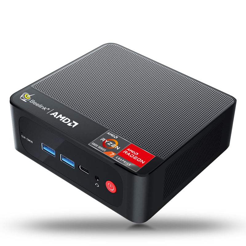 Beelink SER5 Mini PC,AMD Ryzen 7 5700U Processor,up to 4.3 GHz(8C/16T),Mini Co