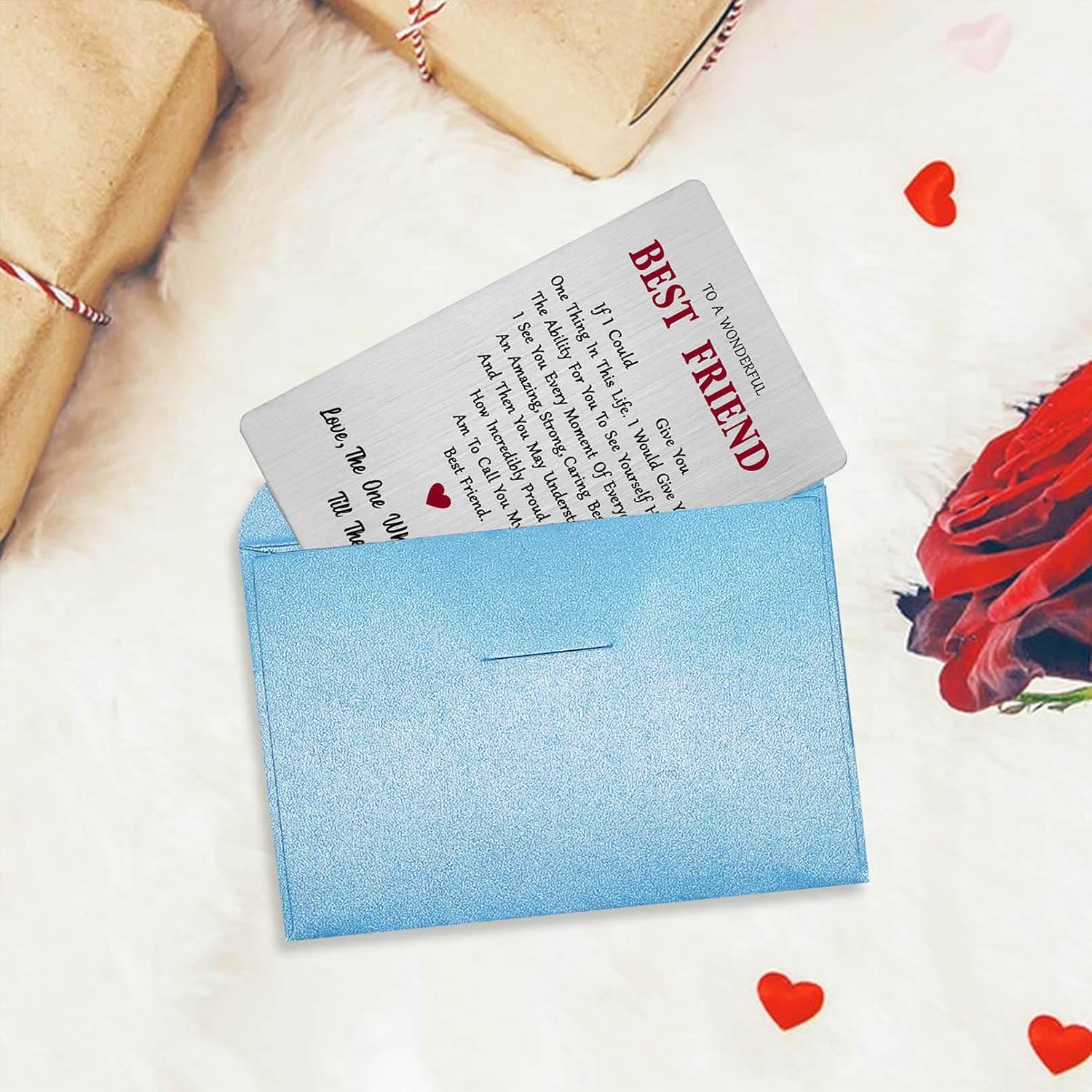 Best Friend Valentines Day Card, Gift For My Best Friend Birthday Wedding Friendship Long Distance Easter Card