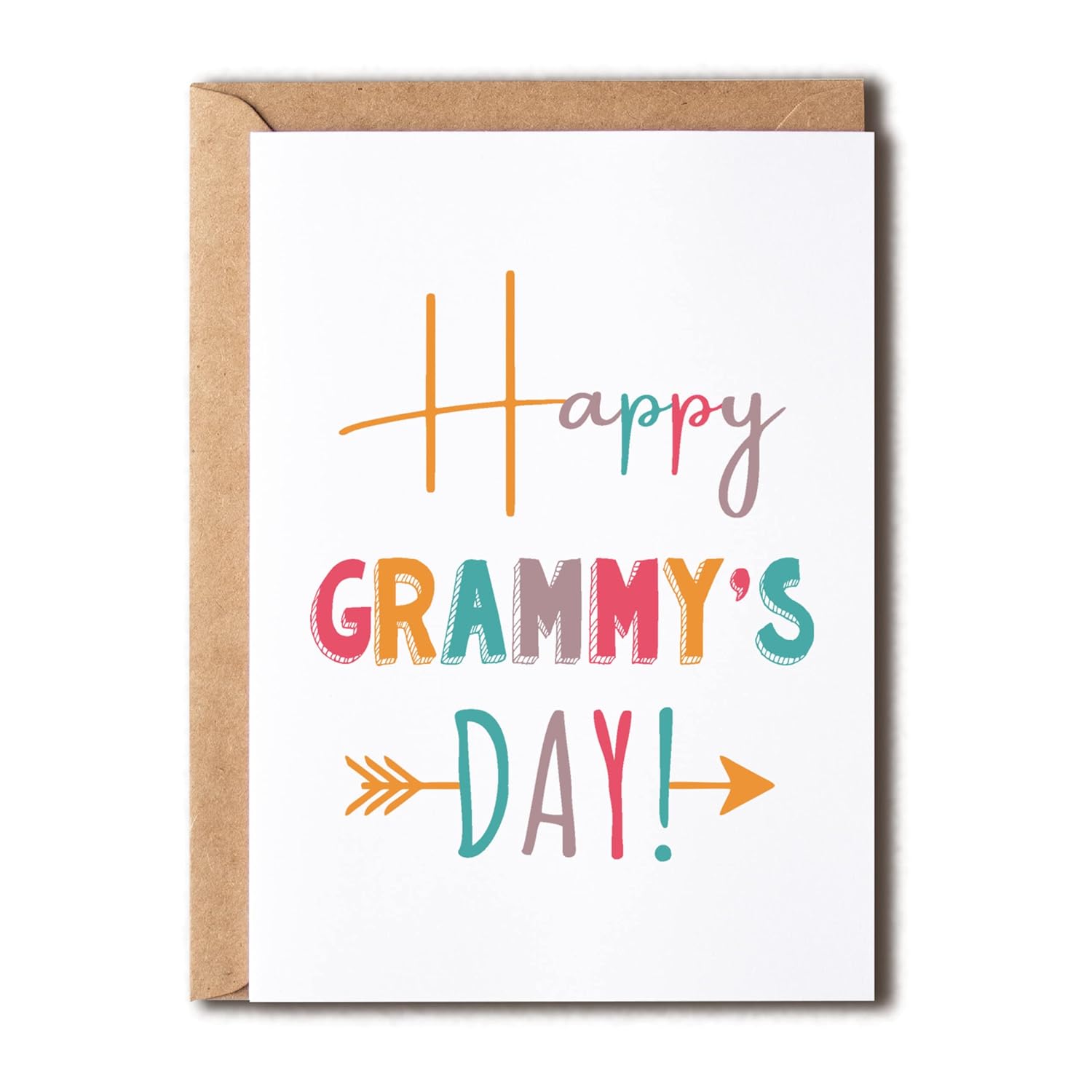 Greeting Card For Grammy Or Grandma. Premium 5 X 7 Inches Birthday Or Mother'S Day Card. Includes Envelope.