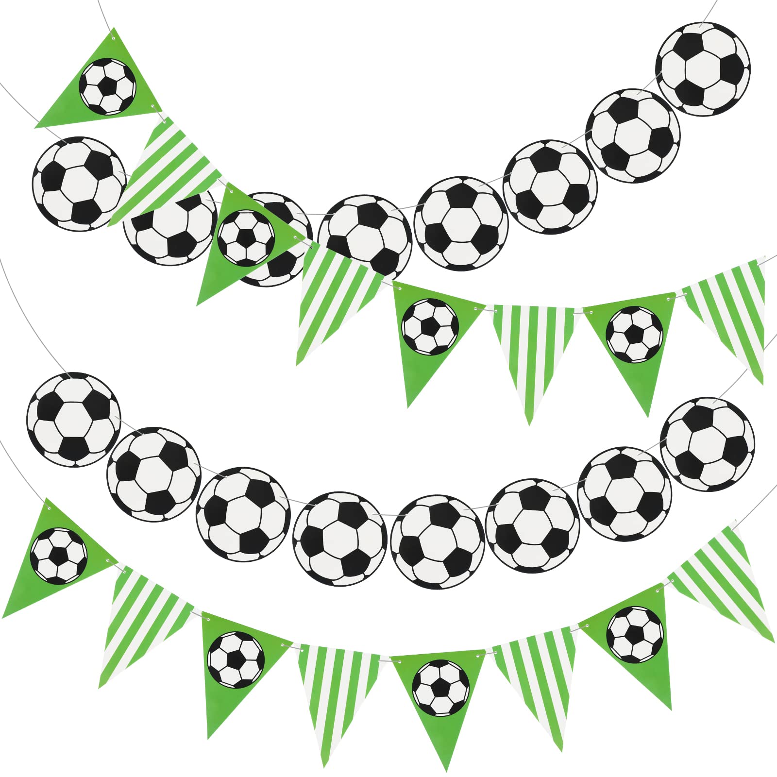 4 Pcs Soccer Banner Garland Soccer Party Decorations