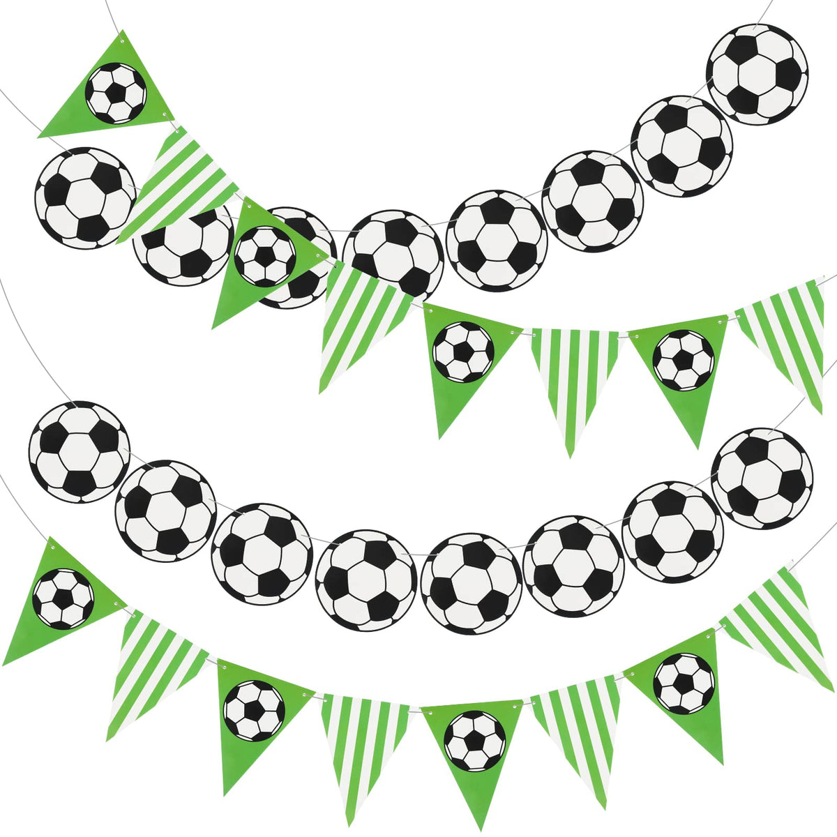 4 Pcs Soccer Banner Garland Soccer Party Decorations