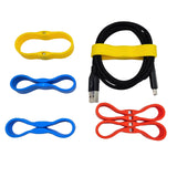 Snap Wrap | Pro Silicone Magnetic Cable Organizer 6-Pack | Easy One-Hand Operation Cable Management Bands For Home, Office, And Travel | Tidy Cable And Wire Storage