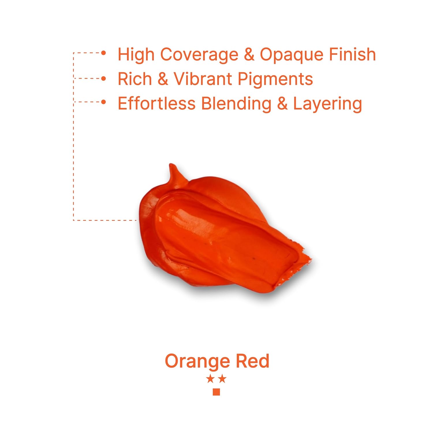 Gouache Orange Red Refills (50Ml/1.7Oz)|Intense Pigments, Easy Color Refill (2 Pcs.)