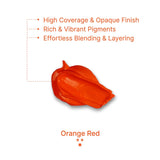Gouache Orange Red Refills (50Ml/1.7Oz)|Intense Pigments, Easy Color Refill (2 Pcs.)