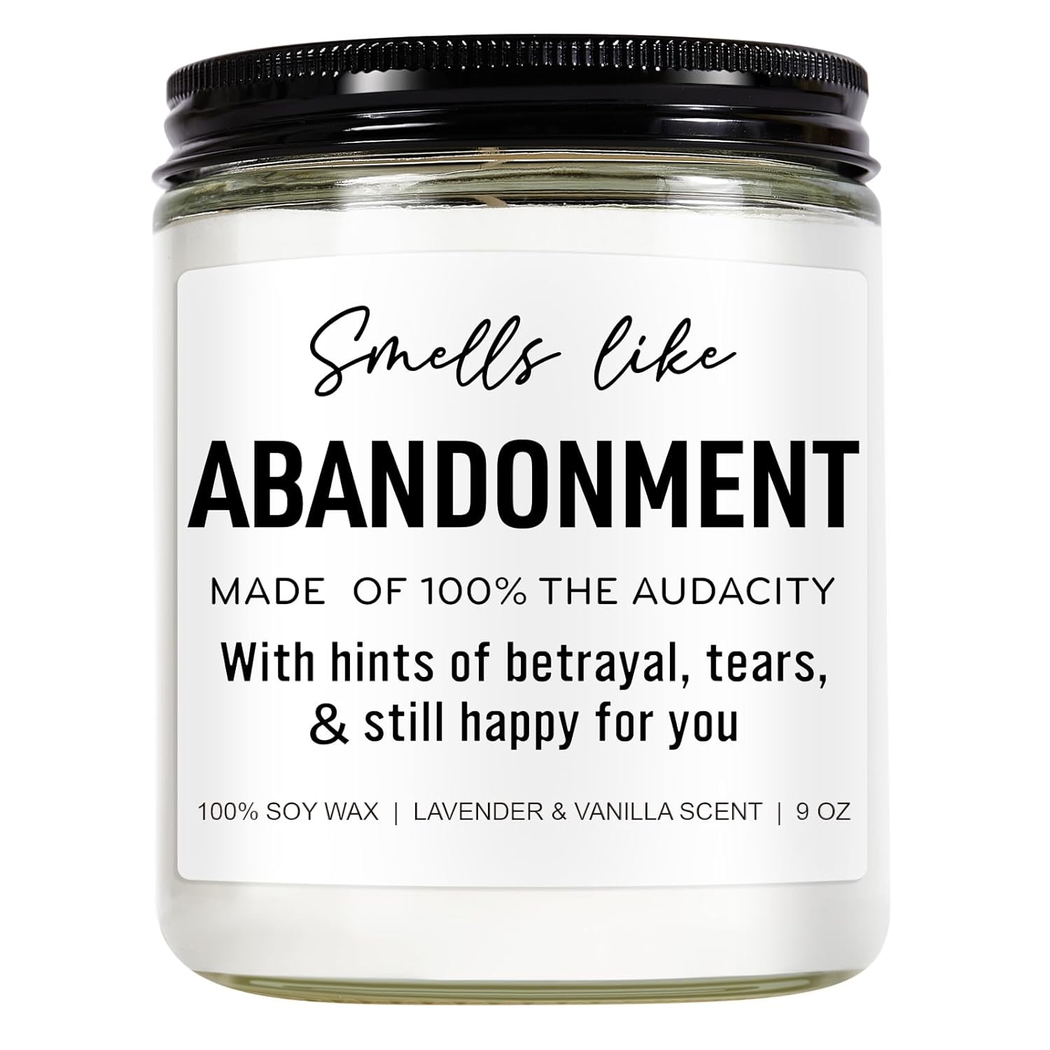 Funny Scented Candle, Coworker Leaving Gifts For Women, Men - Going Away, Goodbye, Farewell Gifts For Coworkers, Friends, Boss, Work Bestie - Retirement, Moving Away Present Ideas - 9 Oz