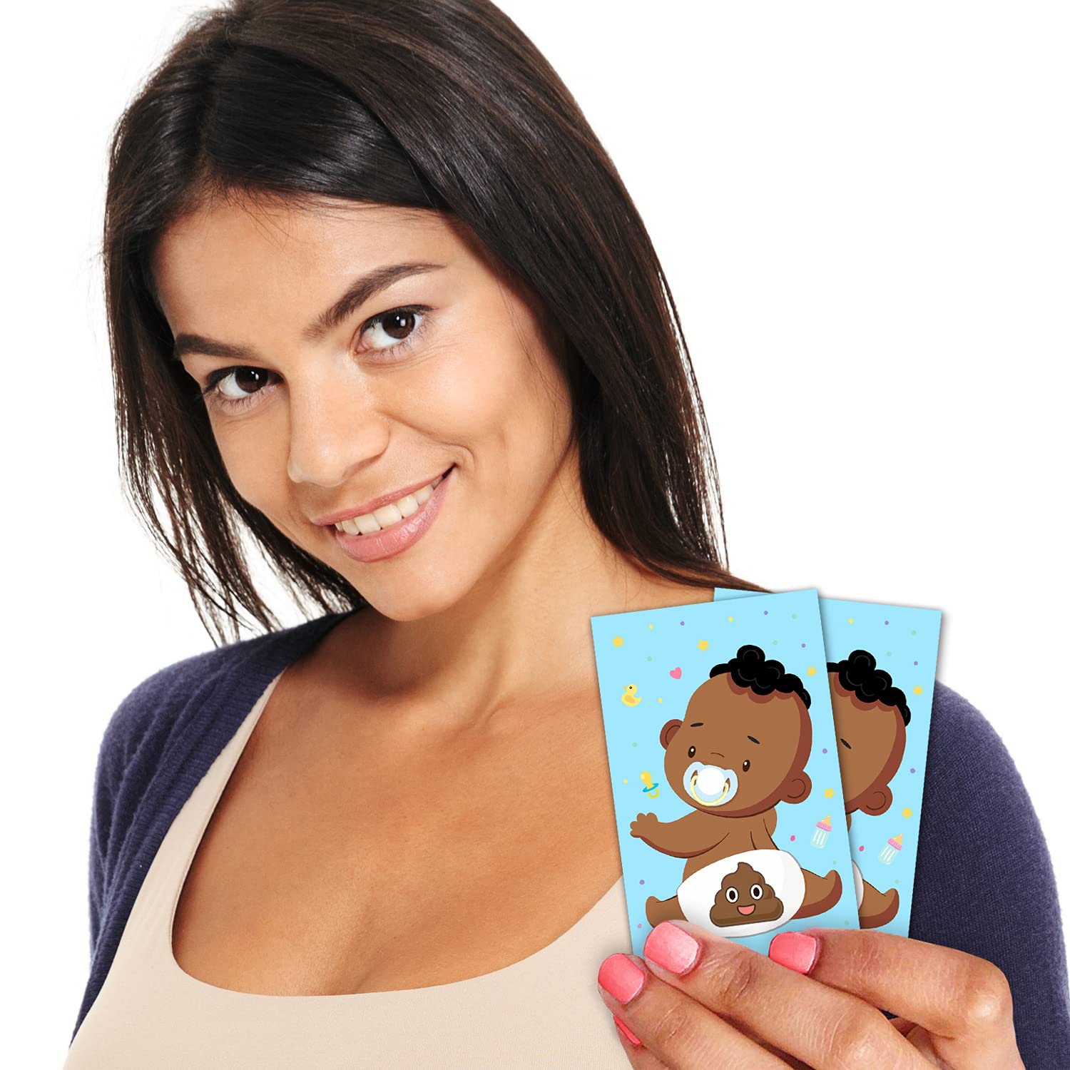Baby Shower Raffle Card Game - Baby Shower Lottery Tickets Games Door Prizes Scratch Off Cards Games Party Favor - Gender Reveal Activity And Idea, Fun And Easy To Play - 38 Cards (Blue)