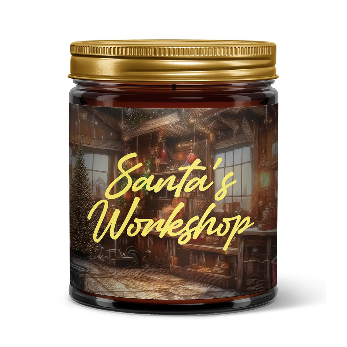 Christmas Candle | 100% Natural Coconut Soy Wax | 9Oz | Santa'S Workshop