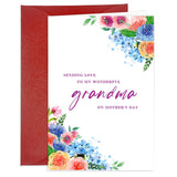 Mother'S Day Card For Grandma From Grandkids Mothers Day Gifts For Grandma From Grandchild Grandson Granddaughter Floral Grandmother Nana Greetings Cards With Envelope