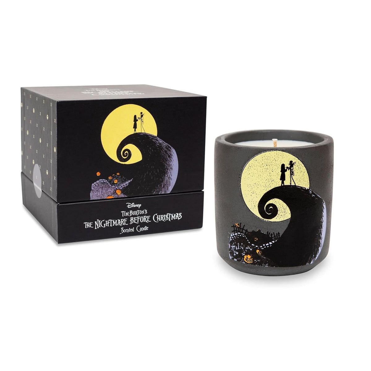 Disney Concrete 7-Ounce Scented Candle In Concrete Jar | Floral Fragrance With 30-Hour Burn Time